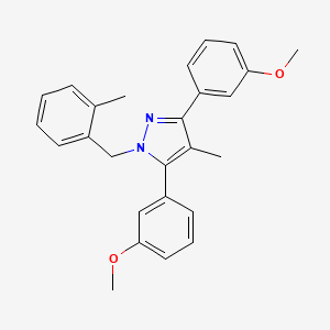 3,5-bis(3-methoxyphenyl)-4-methyl-1-(2-methylbenzyl)-1H-pyrazole