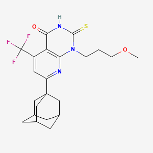 7-(1-Adamantyl)-1-(3-methoxypropyl)-2-sulfanyl-5-(trifluoromethyl)pyrido[2,3-D]pyrimidin-4(1H)-one