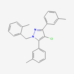 4-chloro-1-(2-methylbenzyl)-3,5-bis(3-methylphenyl)-1H-pyrazole