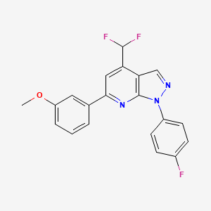 4-(difluoromethyl)-1-(4-fluorophenyl)-6-(3-methoxyphenyl)-1H-pyrazolo[3,4-b]pyridine