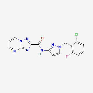 N-[1-(2-chloro-6-fluorobenzyl)-1H-pyrazol-3-yl][1,2,4]triazolo[1,5-a]pyrimidine-2-carboxamide