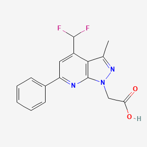 [4-(difluoromethyl)-3-methyl-6-phenyl-1H-pyrazolo[3,4-b]pyridin-1-yl]acetic acid