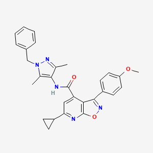 N-(1-benzyl-3,5-dimethyl-1H-pyrazol-4-yl)-6-cyclopropyl-3-(4-methoxyphenyl)[1,2]oxazolo[5,4-b]pyridine-4-carboxamide