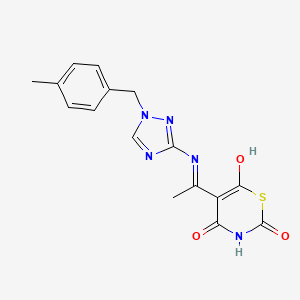 4-hydroxy-5-{(1E)-N-[1-(4-methylbenzyl)-1H-1,2,4-triazol-3-yl]ethanimidoyl}-2H-1,3-thiazine-2,6(3H)-dione