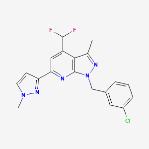 1-(3-chlorobenzyl)-4-(difluoromethyl)-3-methyl-6-(1-methyl-1H-pyrazol-3-yl)-1H-pyrazolo[3,4-b]pyridine