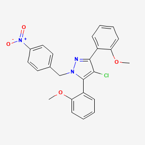 4-chloro-3,5-bis(2-methoxyphenyl)-1-(4-nitrobenzyl)-1H-pyrazole