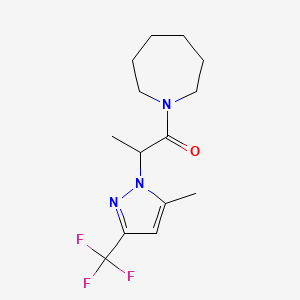 1-(azepan-1-yl)-2-[5-methyl-3-(trifluoromethyl)-1H-pyrazol-1-yl]propan-1-one