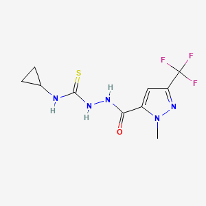 N-cyclopropyl-2-{[1-methyl-3-(trifluoromethyl)-1H-pyrazol-5-yl]carbonyl}hydrazinecarbothioamide