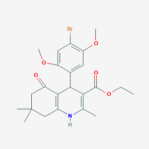 Ethyl 4-(4-bromo-2,5-dimethoxyphenyl)-2,7,7-trimethyl-5-oxo-1,4,5,6,7,8-hexahydroquinoline-3-carboxylate