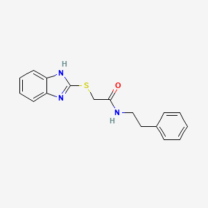 2-(1H-benzimidazol-2-ylsulfanyl)-N-(2-phenylethyl)acetamide