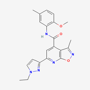 6-(1-ethyl-1H-pyrazol-3-yl)-N-(2-methoxy-5-methylphenyl)-3-methyl[1,2]oxazolo[5,4-b]pyridine-4-carboxamide