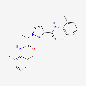 N-(2,6-dimethylphenyl)-1-{1-[(2,6-dimethylphenyl)amino]-1-oxobutan-2-yl}-1H-pyrazole-3-carboxamide