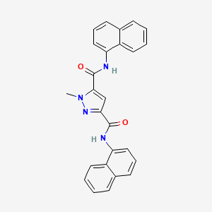 1-methyl-N,N'-di(naphthalen-1-yl)-1H-pyrazole-3,5-dicarboxamide