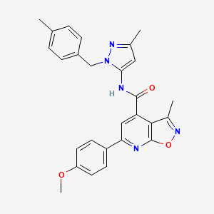 6-(4-methoxyphenyl)-3-methyl-N-[3-methyl-1-(4-methylbenzyl)-1H-pyrazol-5-yl][1,2]oxazolo[5,4-b]pyridine-4-carboxamide