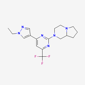 2-[4-(1-ethyl-1H-pyrazol-4-yl)-6-(trifluoromethyl)pyrimidin-2-yl]octahydropyrrolo[1,2-a]pyrazine