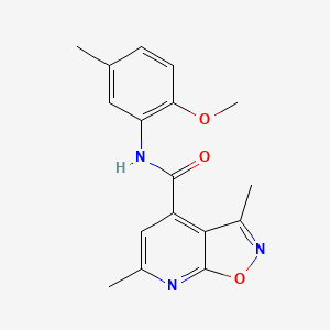 molecular formula C17H17N3O3 B10916481 N-(2-methoxy-5-methylphenyl)-3,6-dimethyl[1,2]oxazolo[5,4-b]pyridine-4-carboxamide 