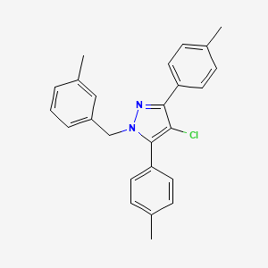 4-chloro-1-(3-methylbenzyl)-3,5-bis(4-methylphenyl)-1H-pyrazole