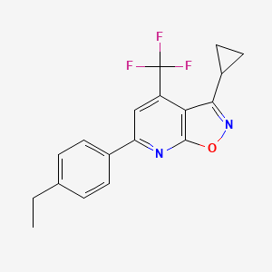 3-Cyclopropyl-6-(4-ethylphenyl)-4-(trifluoromethyl)[1,2]oxazolo[5,4-b]pyridine