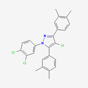 4-chloro-1-(3,4-dichlorophenyl)-3,5-bis(3,4-dimethylphenyl)-1H-pyrazole