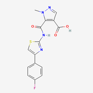 5-{[4-(4-fluorophenyl)-1,3-thiazol-2-yl]carbamoyl}-1-methyl-1H-pyrazole-4-carboxylic acid