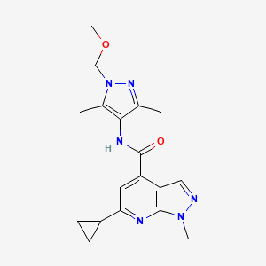 6-cyclopropyl-N-[1-(methoxymethyl)-3,5-dimethyl-1H-pyrazol-4-yl]-1-methyl-1H-pyrazolo[3,4-b]pyridine-4-carboxamide