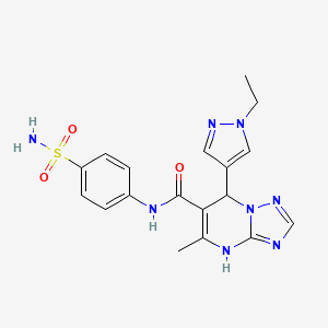 7-(1-ethyl-1H-pyrazol-4-yl)-5-methyl-N-(4-sulfamoylphenyl)-4,7-dihydro[1,2,4]triazolo[1,5-a]pyrimidine-6-carboxamide