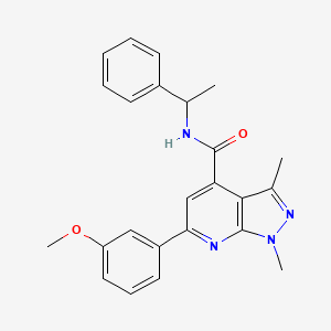 6-(3-methoxyphenyl)-1,3-dimethyl-N-(1-phenylethyl)-1H-pyrazolo[3,4-b]pyridine-4-carboxamide