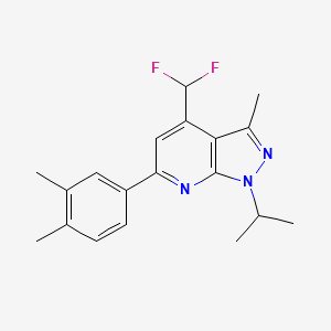 4-(difluoromethyl)-6-(3,4-dimethylphenyl)-3-methyl-1-(propan-2-yl)-1H-pyrazolo[3,4-b]pyridine