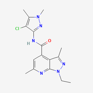 N-(4-chloro-1,5-dimethyl-1H-pyrazol-3-yl)-1-ethyl-3,6-dimethyl-1H-pyrazolo[3,4-b]pyridine-4-carboxamide