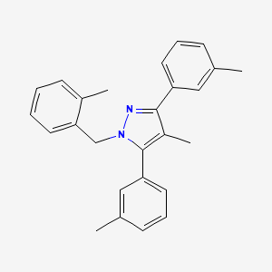 4-methyl-1-(2-methylbenzyl)-3,5-bis(3-methylphenyl)-1H-pyrazole