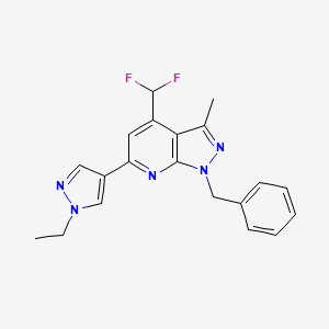 1-benzyl-4-(difluoromethyl)-6-(1-ethyl-1H-pyrazol-4-yl)-3-methyl-1H-pyrazolo[3,4-b]pyridine