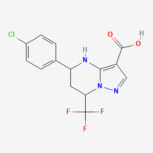 5-(4-Chlorophenyl)-7-(trifluoromethyl)-4,5,6,7-tetrahydropyrazolo[1,5-a]pyrimidine-3-carboxylic acid