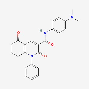 N-[4-(dimethylamino)phenyl]-2,5-dioxo-1-phenyl-1,2,5,6,7,8-hexahydroquinoline-3-carboxamide