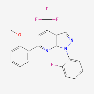 1-(2-fluorophenyl)-6-(2-methoxyphenyl)-4-(trifluoromethyl)-1H-pyrazolo[3,4-b]pyridine