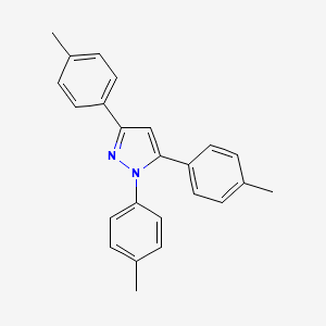 molecular formula C24H22N2 B10916713 1,3,5-tris(4-methylphenyl)-1H-pyrazole 