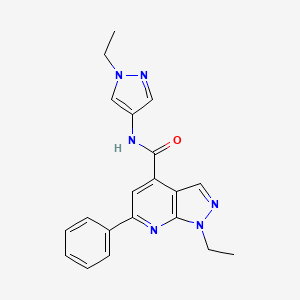 1-ethyl-N-(1-ethyl-1H-pyrazol-4-yl)-6-phenyl-1H-pyrazolo[3,4-b]pyridine-4-carboxamide