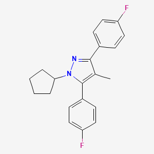 1-cyclopentyl-3,5-bis(4-fluorophenyl)-4-methyl-1H-pyrazole