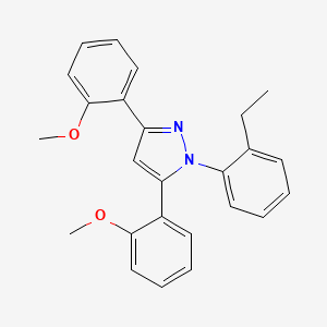 molecular formula C25H24N2O2 B10916755 1-(2-ethylphenyl)-3,5-bis(2-methoxyphenyl)-1H-pyrazole 