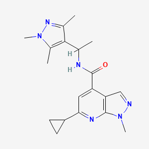 6-cyclopropyl-1-methyl-N-[1-(1,3,5-trimethyl-1H-pyrazol-4-yl)ethyl]-1H-pyrazolo[3,4-b]pyridine-4-carboxamide