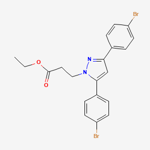 ethyl 3-[3,5-bis(4-bromophenyl)-1H-pyrazol-1-yl]propanoate