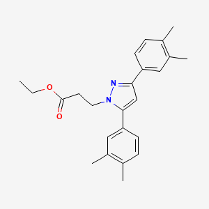 ethyl 3-[3,5-bis(3,4-dimethylphenyl)-1H-pyrazol-1-yl]propanoate