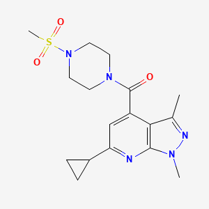 (6-cyclopropyl-1,3-dimethyl-1H-pyrazolo[3,4-b]pyridin-4-yl)[4-(methylsulfonyl)piperazin-1-yl]methanone