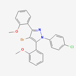 4-bromo-1-(4-chlorophenyl)-3,5-bis(2-methoxyphenyl)-1H-pyrazole