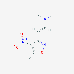 molecular formula C8H11N3O3 B10916842 (E)-N,N-dimethyl-2-(5-methyl-4-nitro-1,2-oxazol-3-yl)ethenamine 