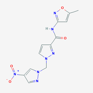 N-(5-methyl-1,2-oxazol-3-yl)-1-[(4-nitro-1H-pyrazol-1-yl)methyl]-1H-pyrazole-3-carboxamide