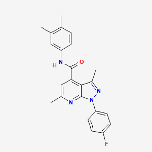 N-(3,4-dimethylphenyl)-1-(4-fluorophenyl)-3,6-dimethyl-1H-pyrazolo[3,4-b]pyridine-4-carboxamide