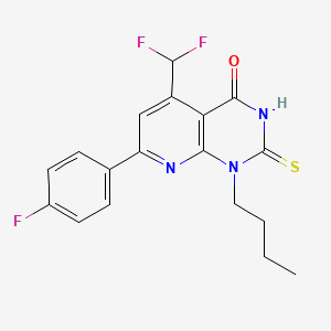 1-butyl-5-(difluoromethyl)-7-(4-fluorophenyl)-2-sulfanylpyrido[2,3-d]pyrimidin-4(1H)-one