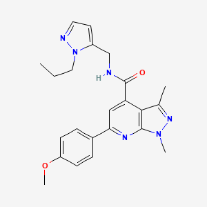 6-(4-methoxyphenyl)-1,3-dimethyl-N-[(1-propyl-1H-pyrazol-5-yl)methyl]-1H-pyrazolo[3,4-b]pyridine-4-carboxamide