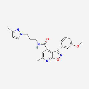 3-(3-methoxyphenyl)-6-methyl-N-[3-(3-methyl-1H-pyrazol-1-yl)propyl][1,2]oxazolo[5,4-b]pyridine-4-carboxamide