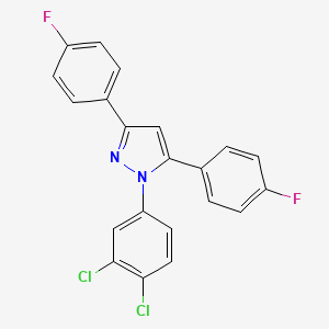 1-(3,4-dichlorophenyl)-3,5-bis(4-fluorophenyl)-1H-pyrazole